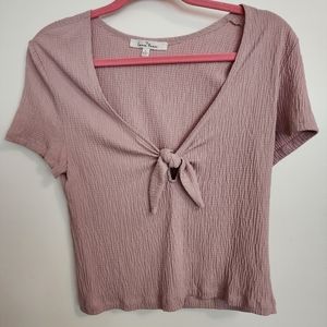 Love Tree pink cropped tee size large